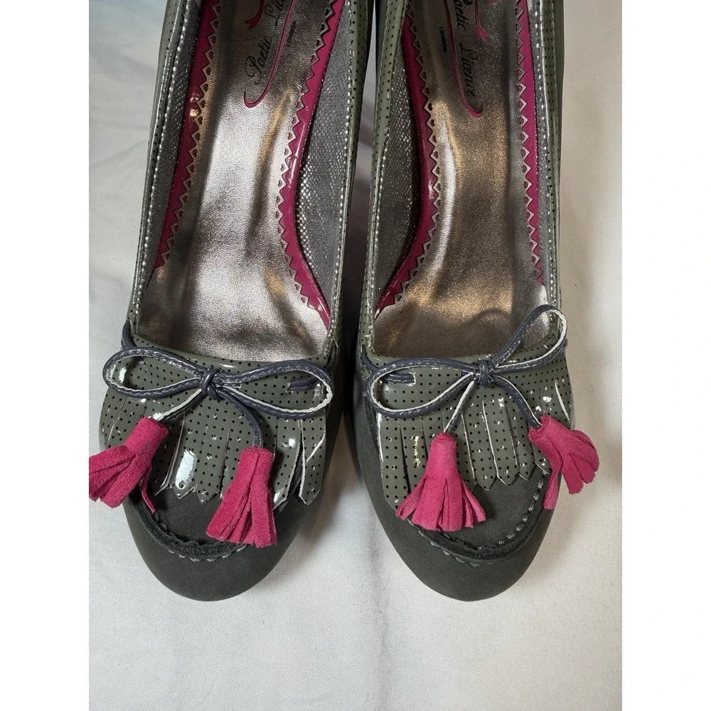 Poetic Licence London US 9 Kiltie Tassel Loafer Pumps Whimsigoth Retro Heels